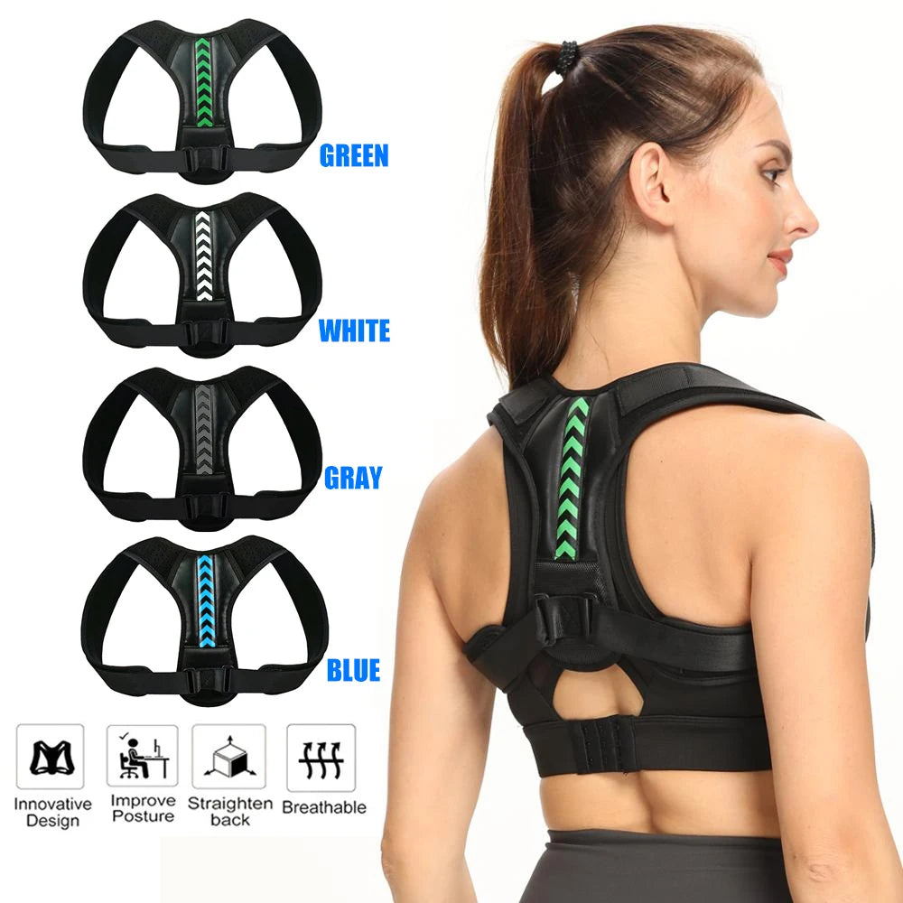 Medical Adjustable Back Shoulder Posture Corrector Belt Clavicle Spine Support Preventing Humpback Sports Upper Back Neck Brace